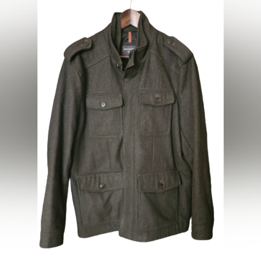 Dockers Melton Four Pocket Military Field Jacket